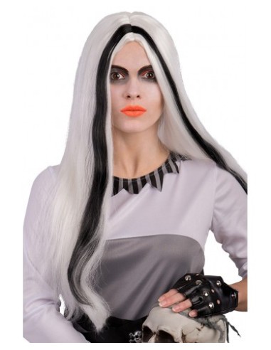Parrucca morticia glow in the dark