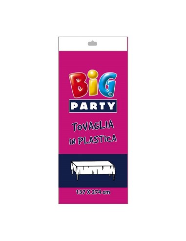 Tovaglia In Plastica Cm. 137x274 - Fuxia