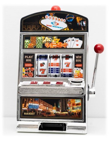 Salvadanaio slot machine XL con luci...