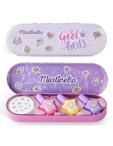 Scatola latta con 3 smalti e stickers...