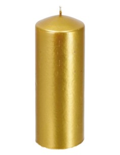 Candela cera cilindro Oro...