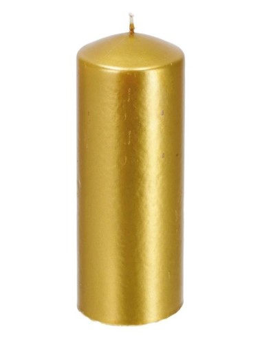 Candela cera cilindro Oro...