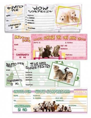 Inviti per feste carnet assegni -...