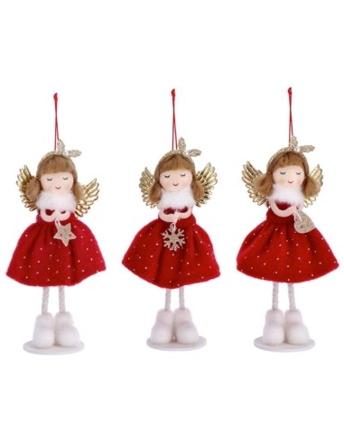 Fatina decorativa natalizia rossa Cm....