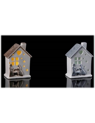 Presepe ceramica con led e casetta...