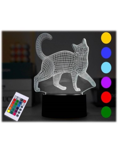 Lampada led 3D cambiacolore con base...
