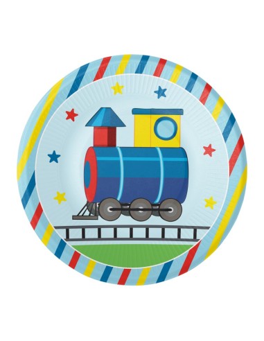 Piatto carta cm. 18 - Trenino –...