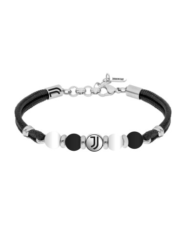 Bracciale in pelle e pietre FC Juventus