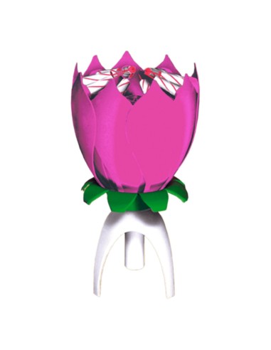 Candelina fiore musicale rosa