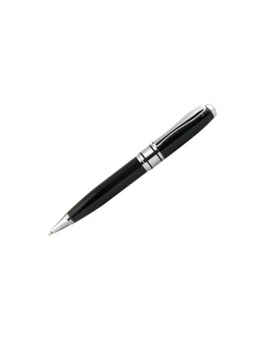 Penna sfera classica cromata e nera