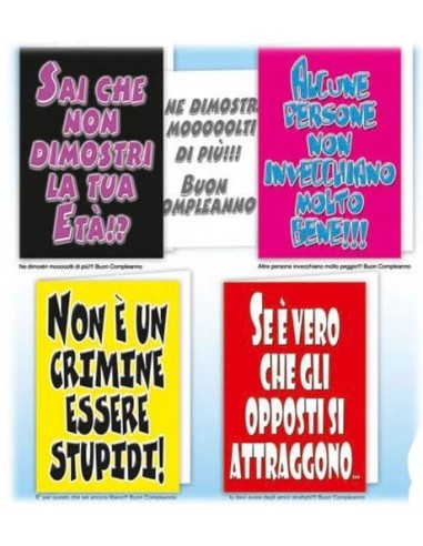 Biglietto auguri compleanno Humour