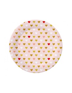 Piatti carta 18 cm. - Rosa...