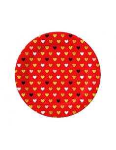 Piatti carta 18 cm. - Rosso...
