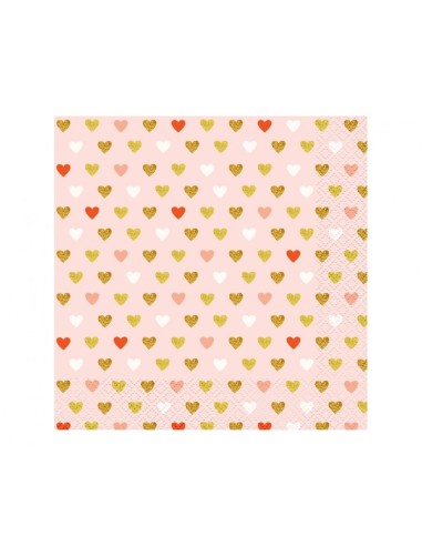 Tovaglioli carta Cm. 33x33 - Rosa...