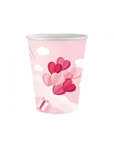Bicchiere carta 250 ML - Cuori Love...