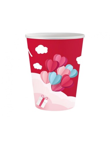 Bicchiere carta 250 ML - Cuori Love...