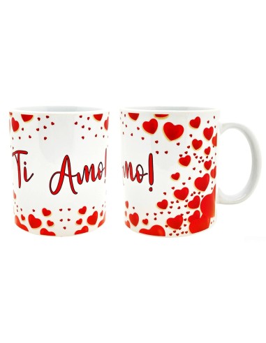 Tazza mug ceramica "Ti amo! Cuoricini"