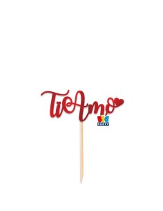 Cake topper mini Ti amo...