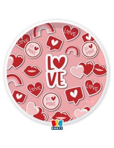 Piatti carta Cm. 18 - Love...