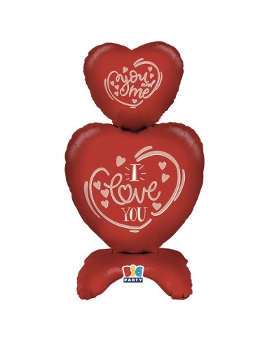 Palloncino mylar standing Cuori Love...