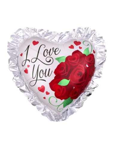 Palloncino mylar 28" Cuore con rose I...