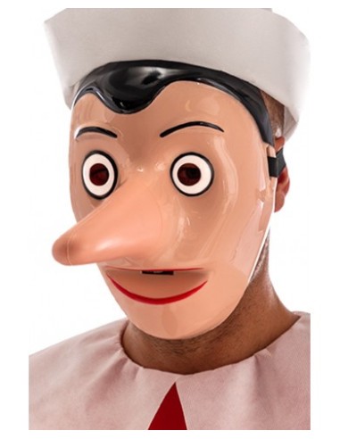 Maschera Pinocchio in plastica rigida...