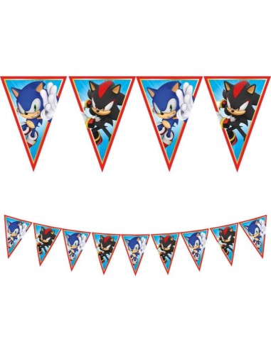 Festone bandierine in carta - Sonic