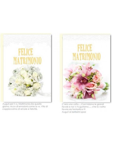 Biglietto auguri classico Matrimonio...