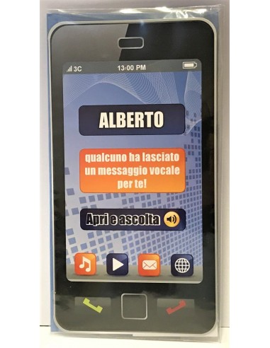 Biglietto auguri musicale verticale -...