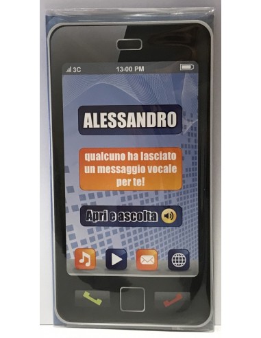 Biglietto auguri musicale verticale -...