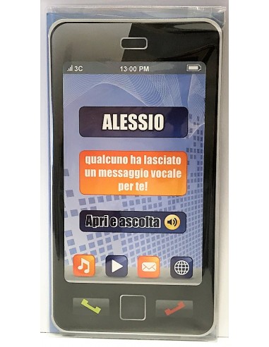 Biglietto auguri musicale verticale -...