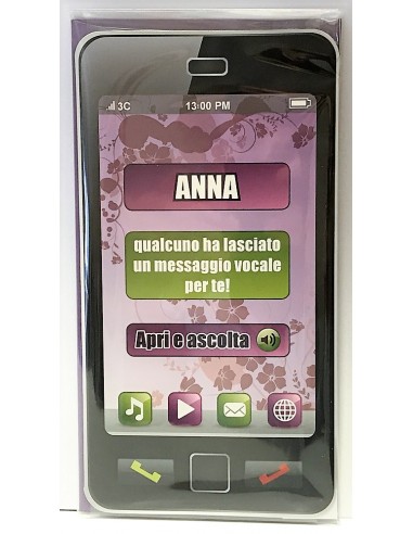 Biglietto auguri musicale verticale -...