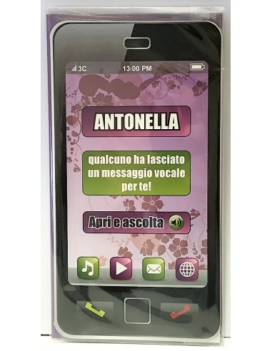 Biglietto auguri musicale verticale -...