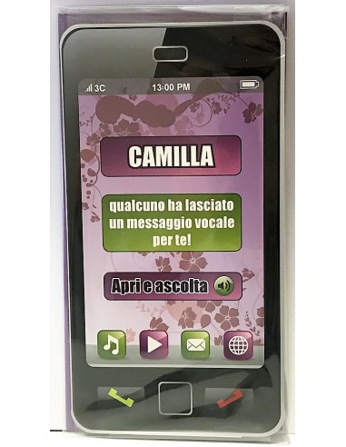 Biglietto auguri musicale verticale -...