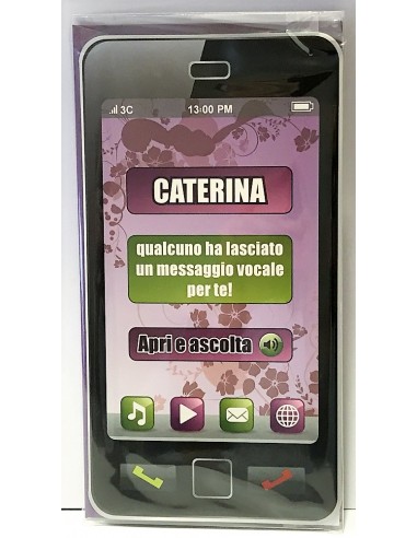 Biglietto auguri musicale verticale -...