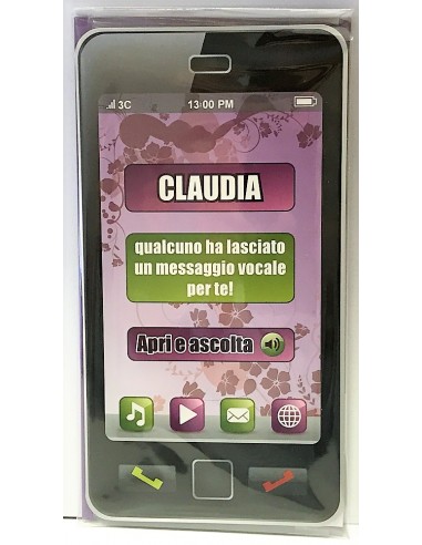 Biglietto auguri musicale verticale -...