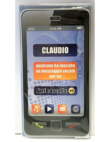 Biglietto auguri musicale verticale -...
