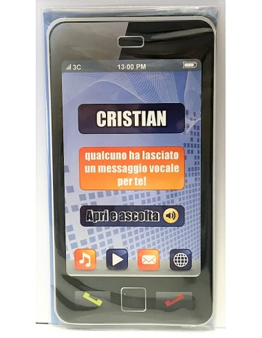 Biglietto auguri musicale verticale -...
