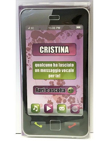 Biglietto auguri musicale verticale -...