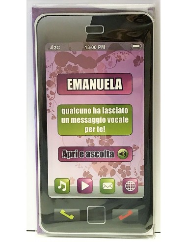 Biglietto auguri musicale verticale -...