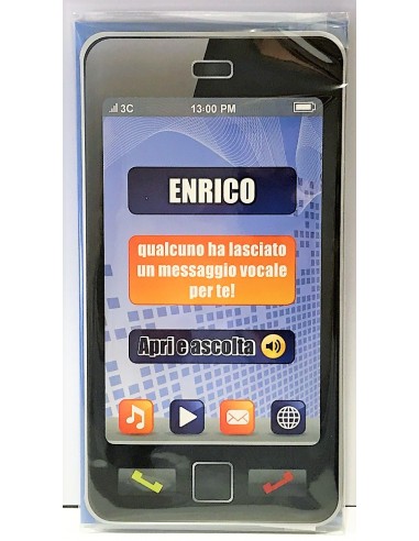 Biglietto auguri musicale verticale -...