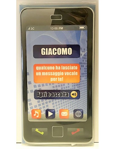 Biglietto auguri musicale verticale -...