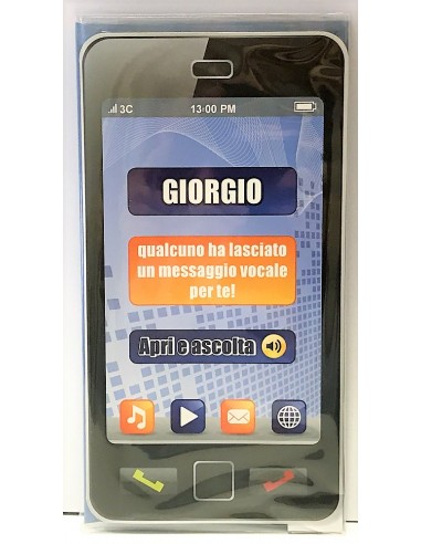 Biglietto auguri musicale verticale -...