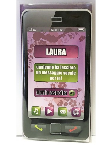 Biglietto auguri musicale verticale -...