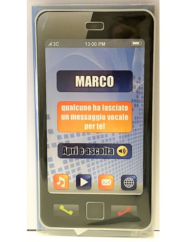 Biglietto auguri musicale verticale -...