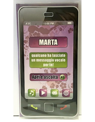 Biglietto auguri musicale verticale -...