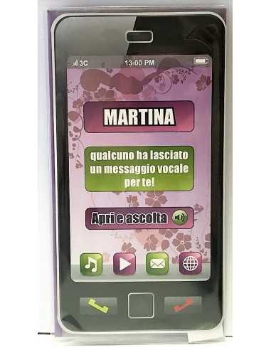 Biglietto auguri musicale verticale -...
