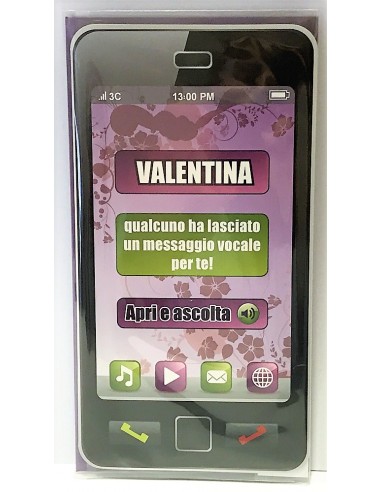 Biglietto auguri musicale verticale -...