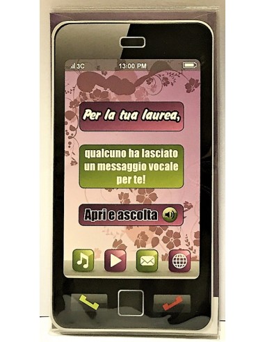 Biglietto auguri musicale verticale -...