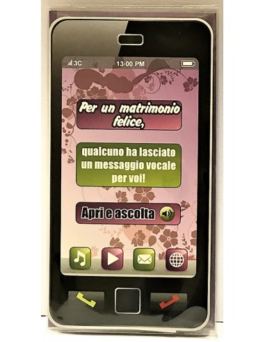 Biglietto auguri musicale verticale -...